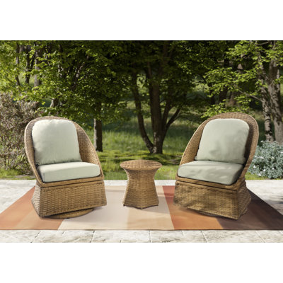 Aoki Outdoor Swivel Rocker Bistro Set