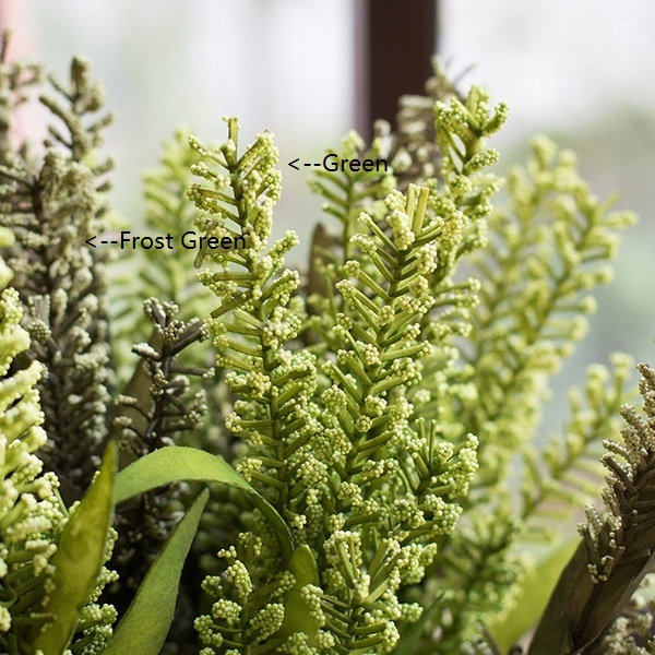 Plante de polyéthylène écologique artificielle rustique, vert