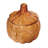 Amber Glass Pumpkin Jar with Lid