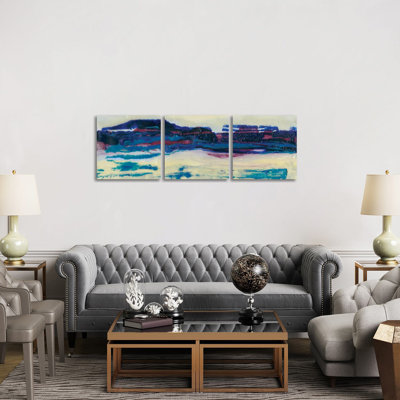 «Vibrant Horizon I», ensemble d'art mural sur toile tendue (ensemble de 3)
