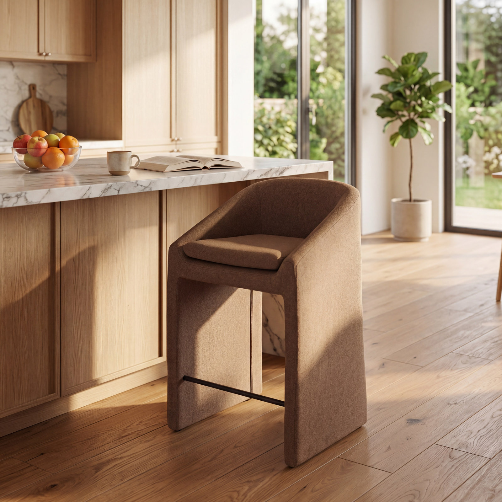 Livie 26" Bar Stool, Brown