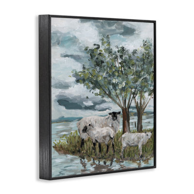 Scène traditionnelle de mouton, art giclée par Melissa Wang