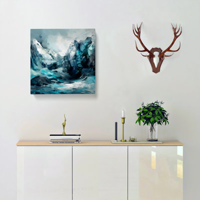 Glacier Gestural Art No.6 - Wrapped Canvas
