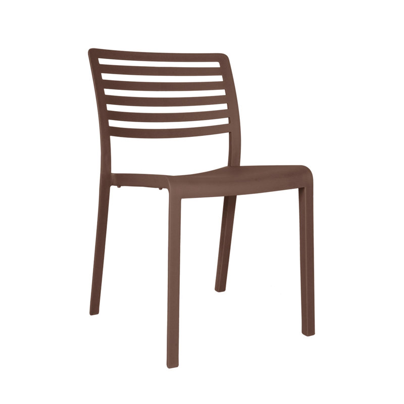 Lama Outdoor Dining Side Chair, Chocolate