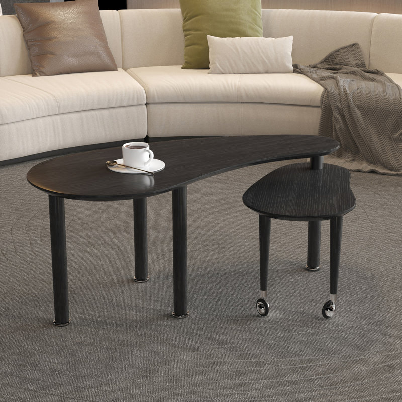 Table basse rotative à 360 degrés, Noir