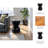 Mango Wood & Marble Accent Table  Modern Side Table for Living Room, Bedroom & Office 18" Black.