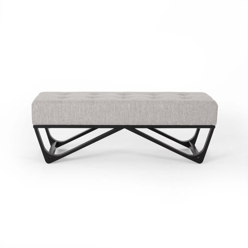 Ottoman Bench, Light Gray