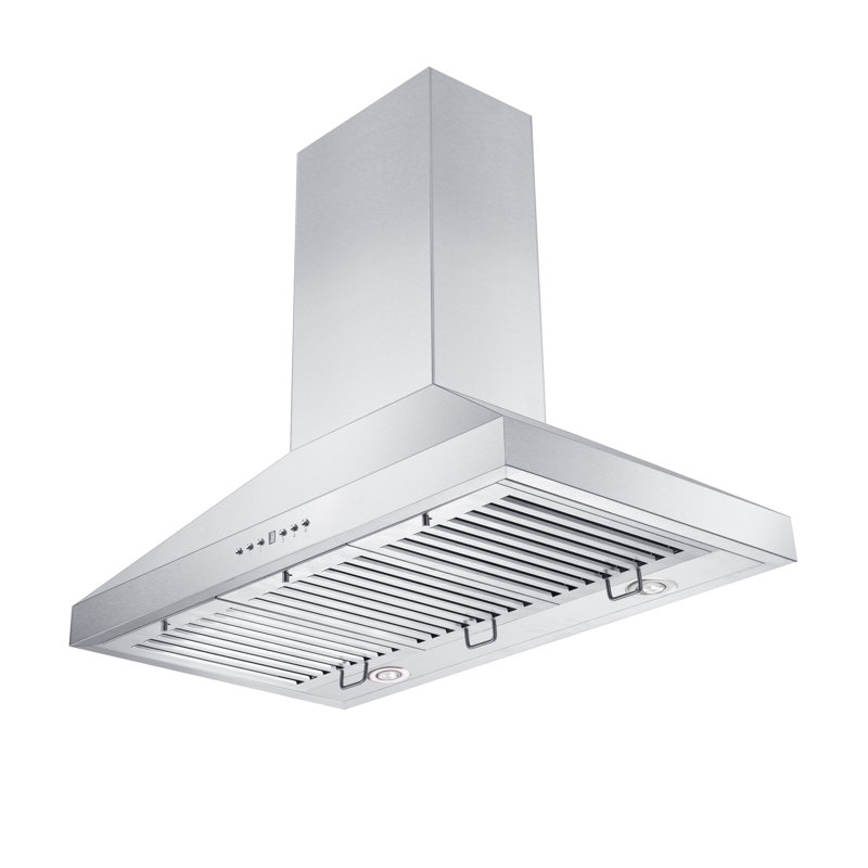 48" KL3 400 CFM Convertible Island Range Hood in Brushed Stainless Steel