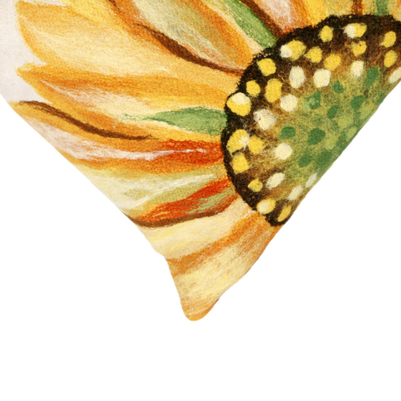 Keisha Sunflower Outdoor Rectanglar Pillow Cover & Insert, 12" X 20"