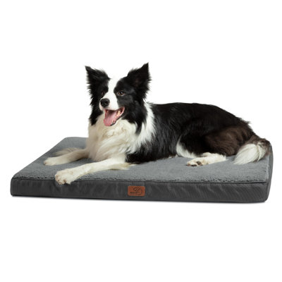 Lit orthopédique pour chien - Housse imperméable pour animal en mousse avec caisse lavable amovible
