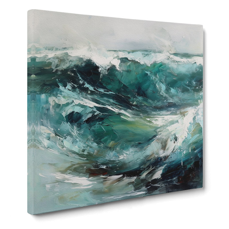 Ocean Gestural No.6 - No Frame Print, 35cm H x 35cm W x 3cm D