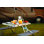 Table d'extérieur pliante en aluminium avec trou pour parasol Fernando