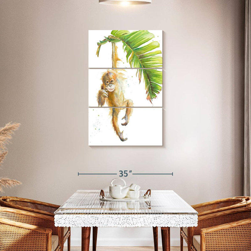 Brampt Monkeys In The Jungle I, 57'' H x 36'' W