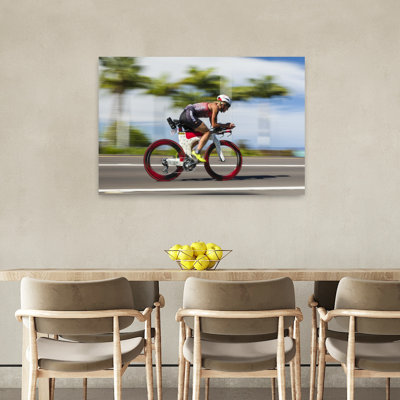 Pro Rider On Bike Phase Of Ironman World Championship, Hawaii, Usa Contemporary Wall Art