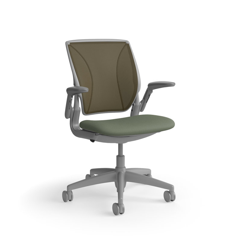 Fauteuil de travail ergonomique avec dossier Caraway World ML et siège rembourré Corde 4, Brun / gris bois flotté, Gris