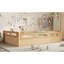 Lit plateforme double pleine grandeur avec garde-corps pleine longueur, base de lit double à profil bas, aucun sommier tapissier requis-129318682-129318679