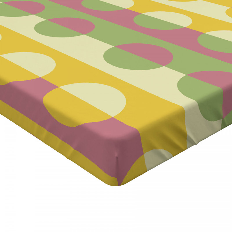 Microfiber Geometric Fitted Sheet, Full Fitted Sheet