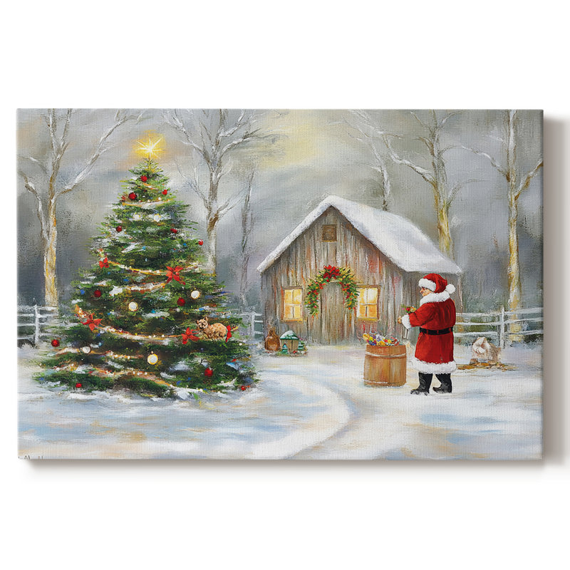 Art de Noël de Noël III - Toile tendue avec châssis - XCV, H 16 po x l 24 po