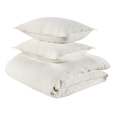 Talia 3-Piece Linen Blend Fabric Duvet Set