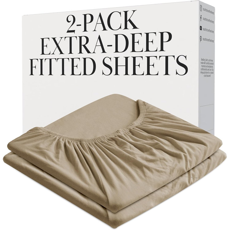 Ensemble de draps-housse en microfibre à double brossage 110 g / m² vert foncé sauge de Southwest Fine Linens, Vert sauge