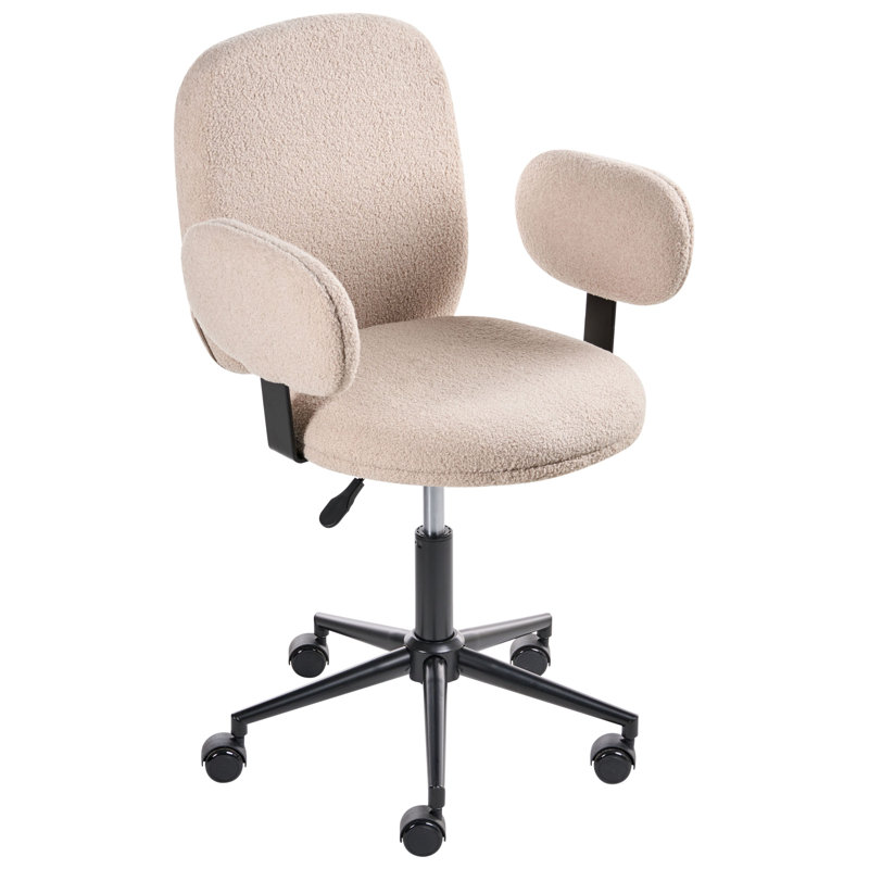 Office Chair, Beige, Boucle
