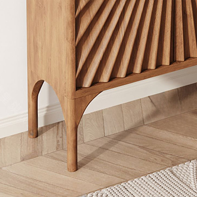 Cream Style Console Table, Brown Wood