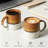 4 Piece 10oz Stoneware Coffee Latte Mugs,Set of 4-3214333