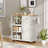 31.5*35.2*15.7 Kitchen Island Kitchen Cart With Three Shelves, One Drawer And One Cabinet, With Universal Pulleys, Equipped With Towel Rack And Side Hooks