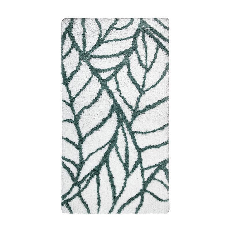 Leaves Floral Bath Rug, 28" W x 47" L