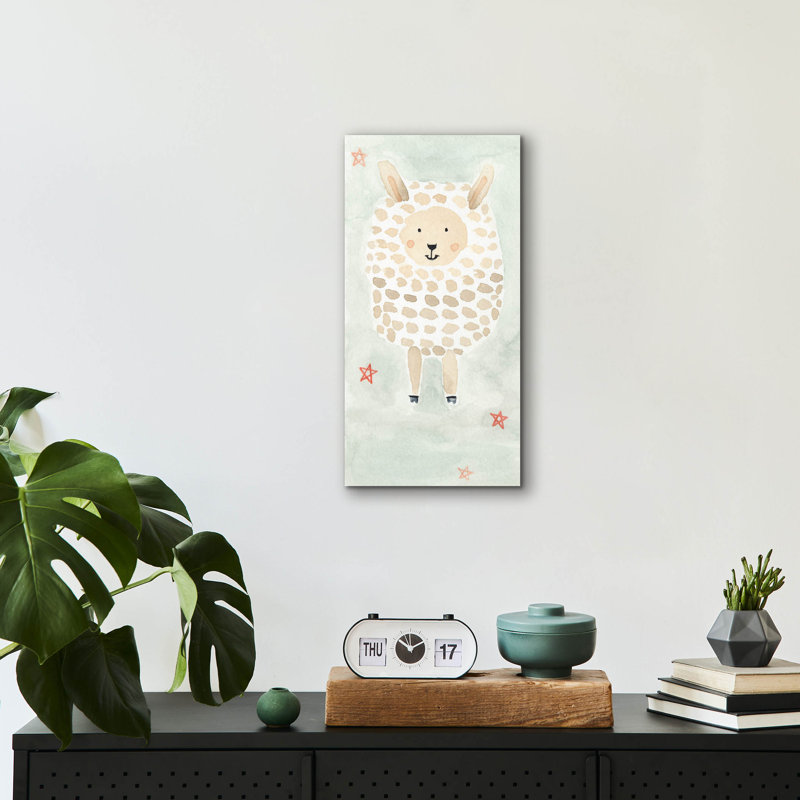 Art mural épique en verre «Counting Sheep No 3» par Natalie Timbrook, H 24 po x l 12 po