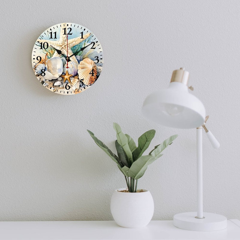 Décoration murale étoile de mer blanche 12 po x 12 po