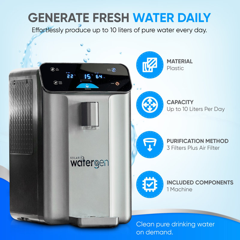 Solaris WaterGen A10 pour États-Unis / 110 V (noir mat / noir), Argent