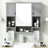 Grey Wall Mounted Bathroom Cabinet - Mirror & Spacious Interior Storage Ample Space