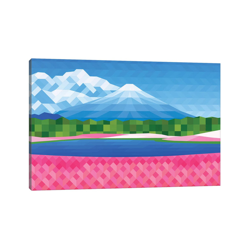 Pink Fields 1 Piece Wrapped Canvas Wall Art, 66.04cm H x 101.6cm W
