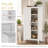 Versatile All-Steel Kitchen Pantry Cabinet With Adjustable Shelving And Secure Magnetic Closure-1159007042