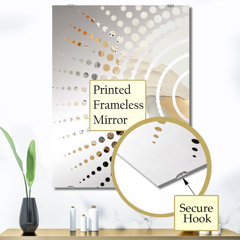 Miroir mural Denir - Abstract Collages MIR131734, 40 po x 30 po