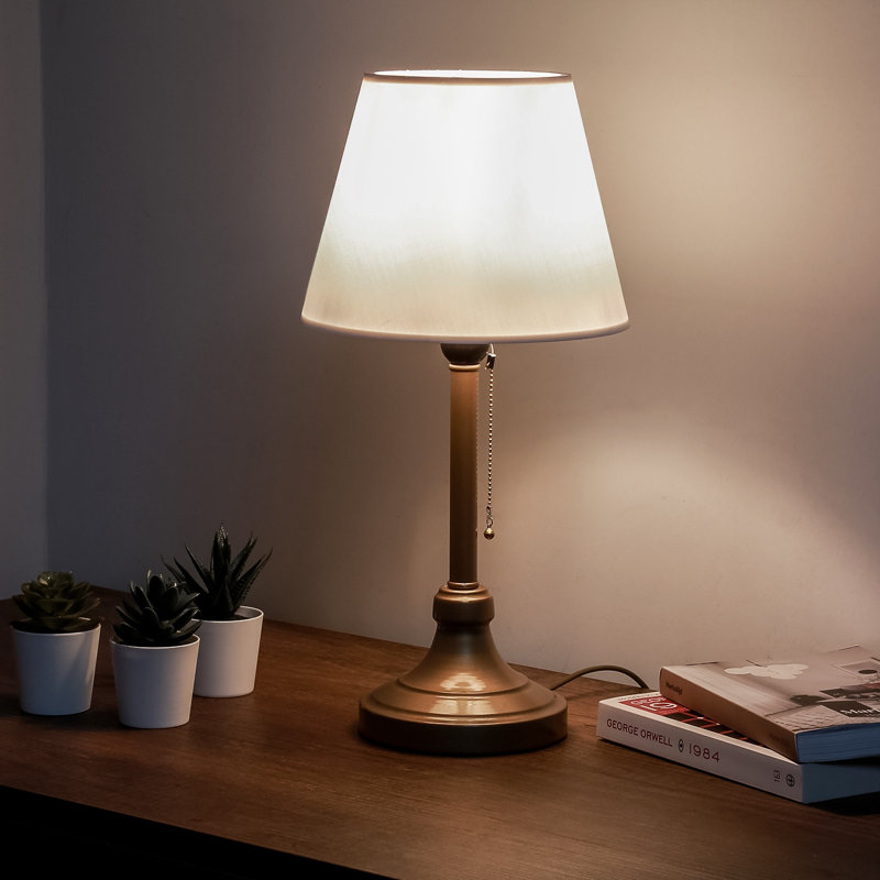 Metal Table Lamp, Cream