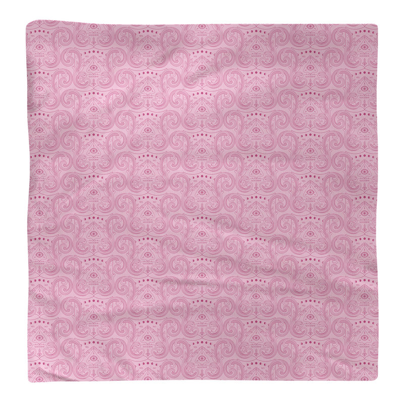 Serviette de coton à motif troisième œil, Rose et pastel, H 0,1 po x l 22 po x P 22 po, Sergé de polyester