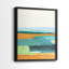 Impression encadrée turquoise et orange I-Premium - prête à être accrochée - aucun clou requis - aucun clou requis-108020232-108020236