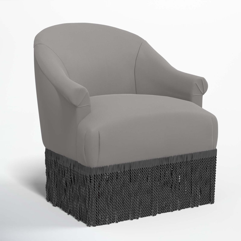 Fauteuil à oreilles Callie, Noir, Velours performance loutre classique
