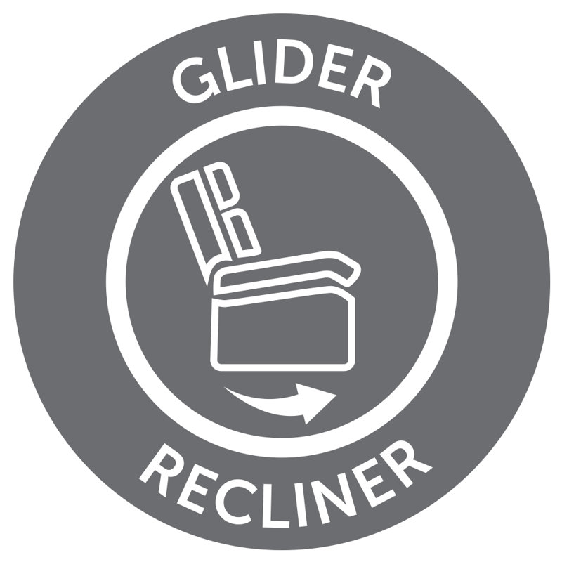 Bre 40" Wide Power Glider Standard Recliner, Tatum River Rock Beige Boucle