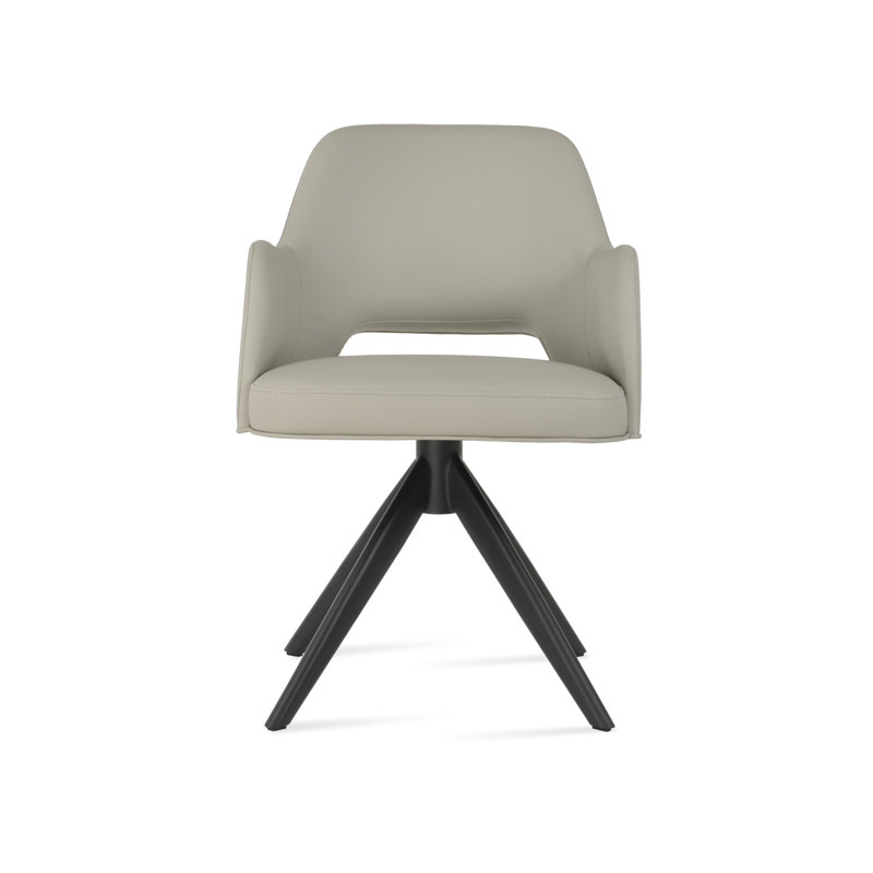 Fauteuil pivotant Marash Sword, Gris clair, Noir