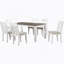 Ensemble de table de salle à manger 7 pièces avec table extensible et 6 chaises rembourrées