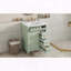 Meuble-lavabo de 24 po en bois massif avec tiroir rabattable et rangement spacieux-1302482367