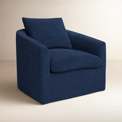 Fauteuil demi-tonneau pivotant rembourré Menta