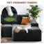 Modular Block L-Shaped Sectional Sofa, Convertible Cloud Floor Couch, High Resilience Foam-1074569654
