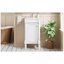 Armoire de salle de bain de style français 18 po avec rangement, solution pour petit espace avec lavabo en céramique, tablette réglable, charnières à fermeture en douceur-796077975