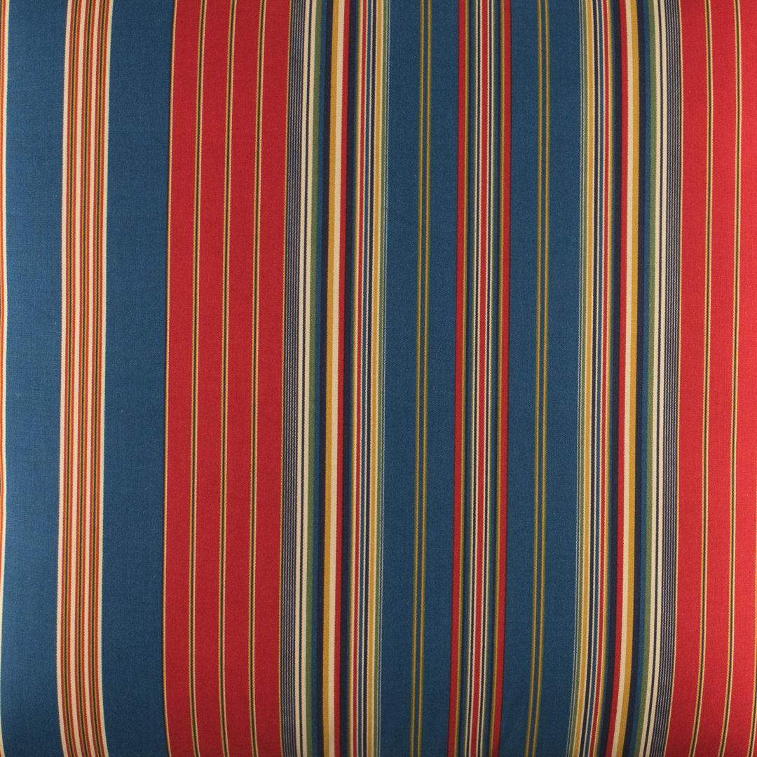 Lodge Stripe Royal 100% Cotton Fabric Thomasville At Home