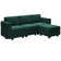 L-Shaped Sectional Modular Velvet Sofa with Storage Ottoman