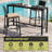 Arboleya Rectangular Metal Outdoor Bar Table with Leveling Knob-597209785-597209734